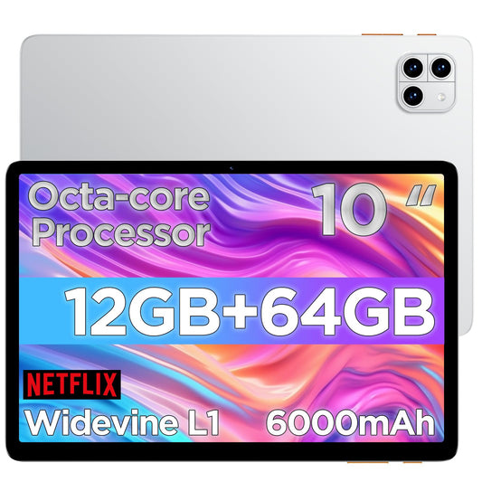 10.1" Android Tablet with 12GB RAM & 64GB Storage