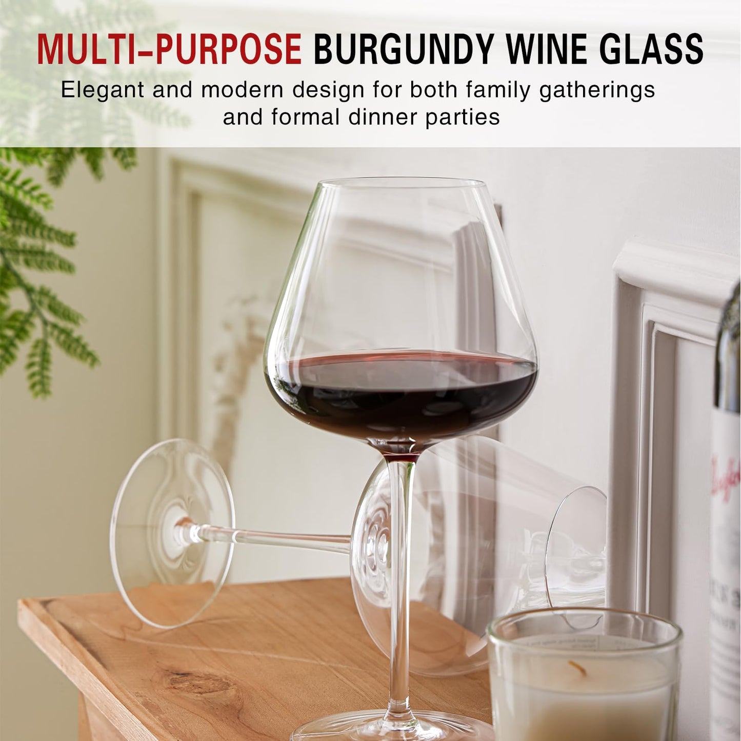Set of 4 Hand Blown Wine Glasses