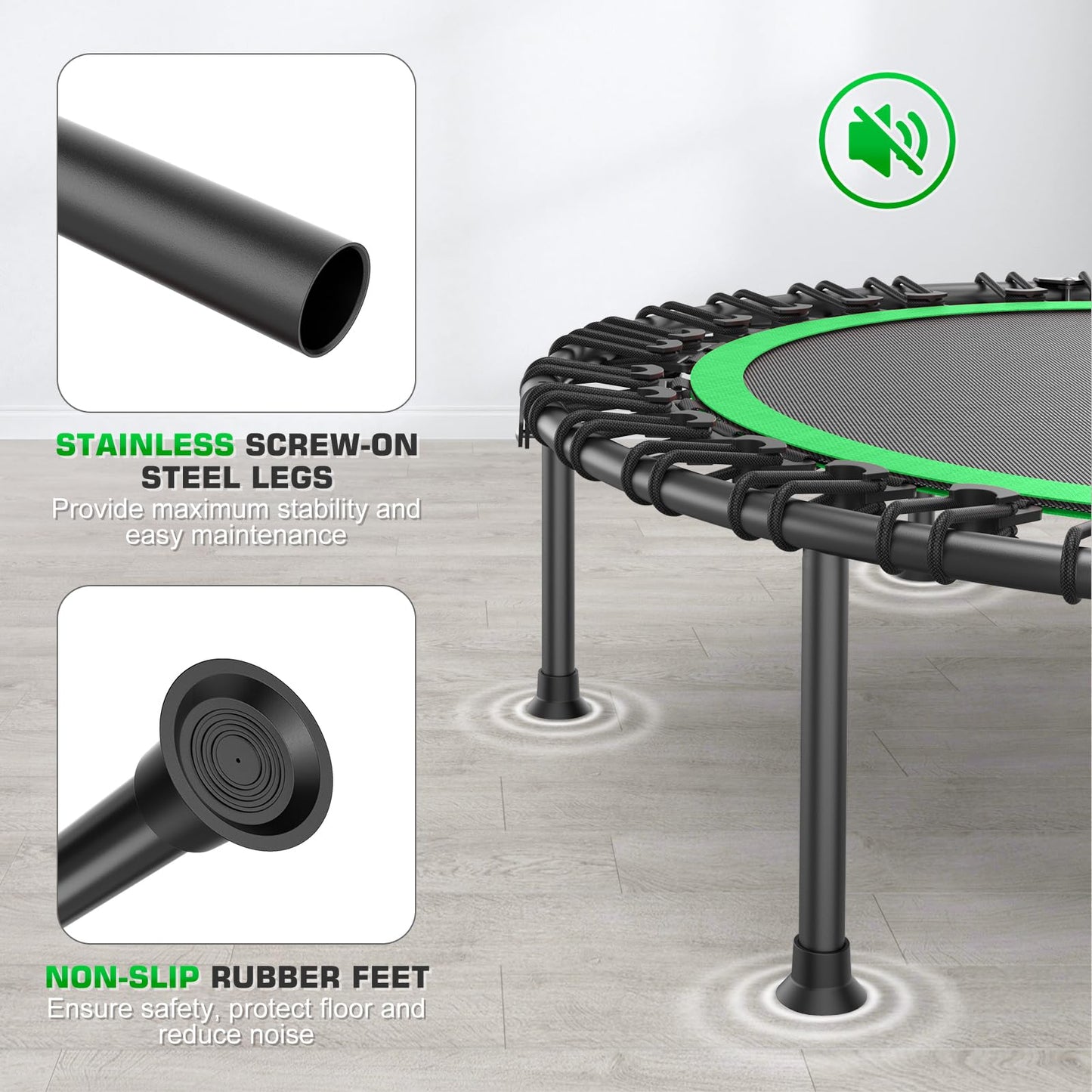 ANCHEER Indoor Mini Rebounder Trampoline for All Ages