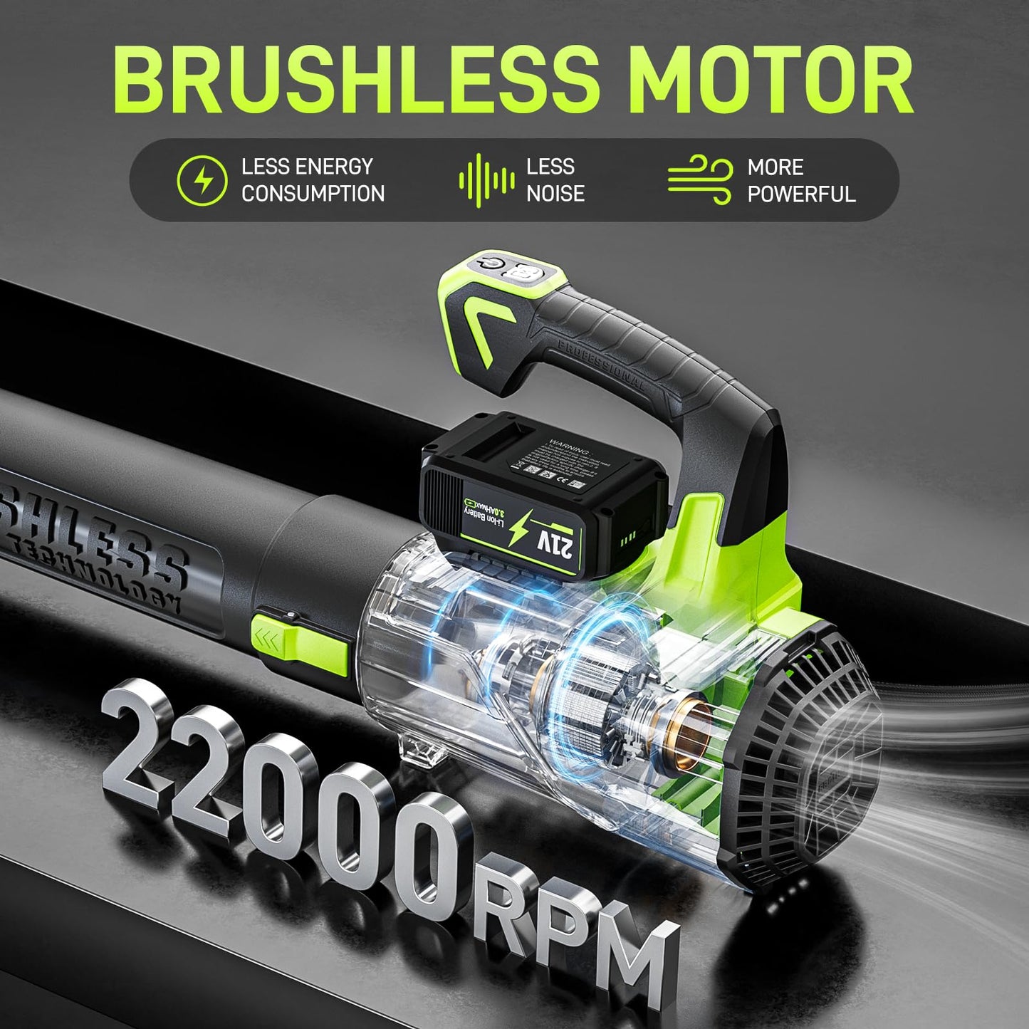 Aokia Cordless Leaf Blower with 2 Batteries