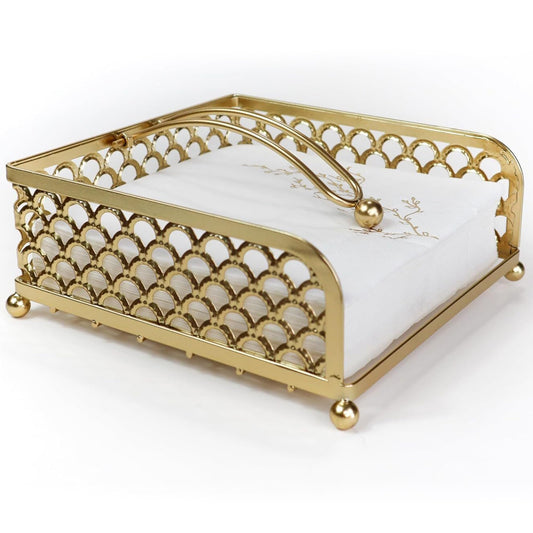 Elegant Napkin Holder with Dispenser Arm