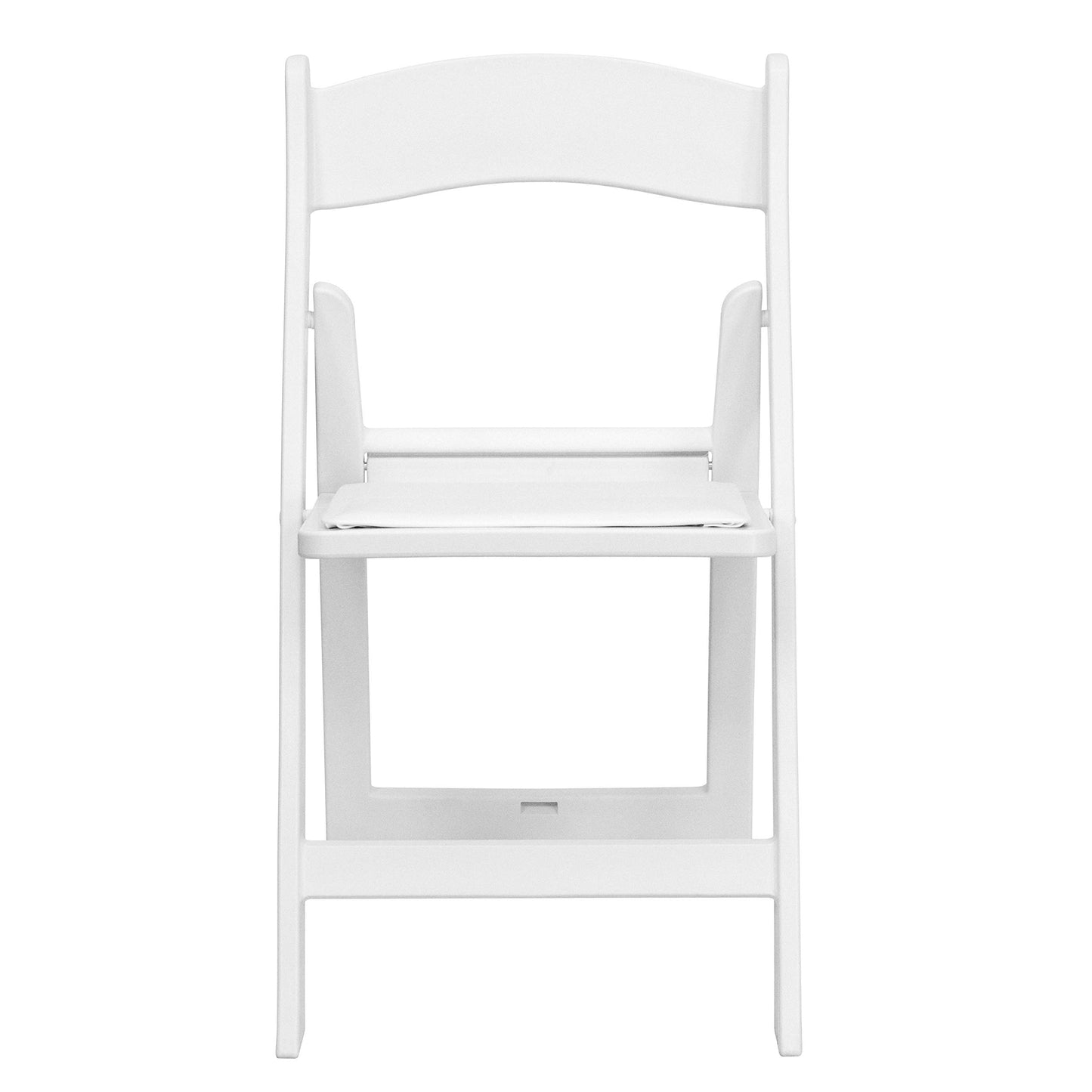 Flash Furniture Hercules Series Folding Chair - White Resin - Set of 4 800LB Weight Capacity Comfortable Event Chair - Light Weight Folding Chair