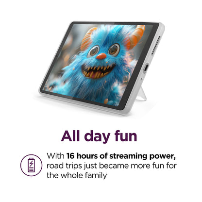 Lenovo Tab M8 Gen 4-2024 - Family Tablet - Google Kids Space - 8" HD Touch Display - 2 GB Memory - 32 GB Storage - MediaTek Helio A22 - Arctic Grey - Folio with Stand