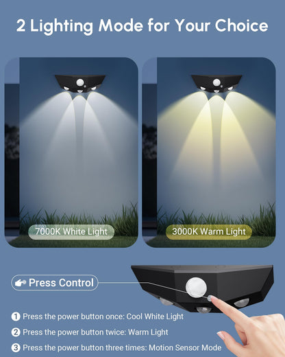 12 Pack Solar Motion Sensor Fence Lights
