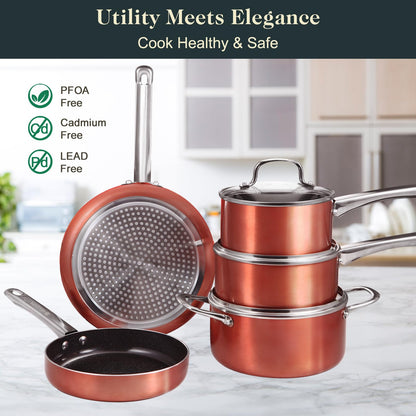 11-Piece Non-Stick Ceramic Cookware Set