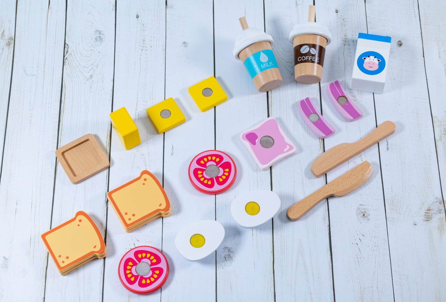 Wooden Food Playset Bakery Toy for Kids