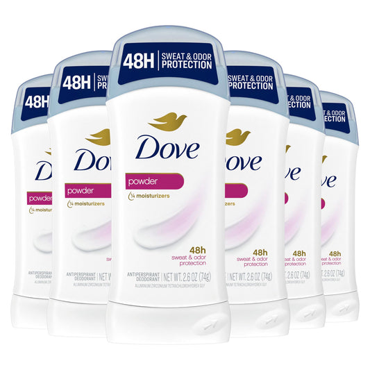 6 Pack Dove Antiperspirant Deodorant, Powder