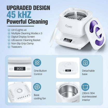 Ultrasonic Retainer Cleaner with Digital Timer