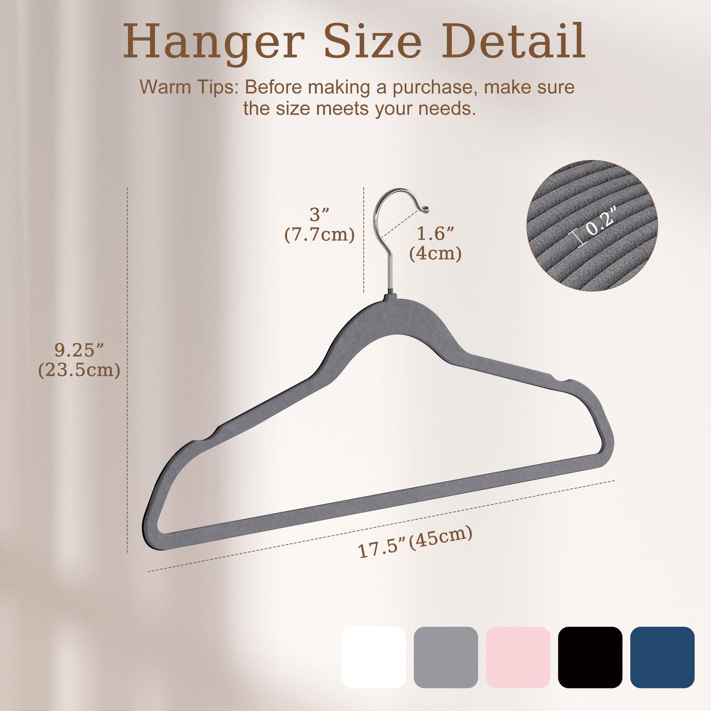60 Pack Non-Slip Velvet Hangers