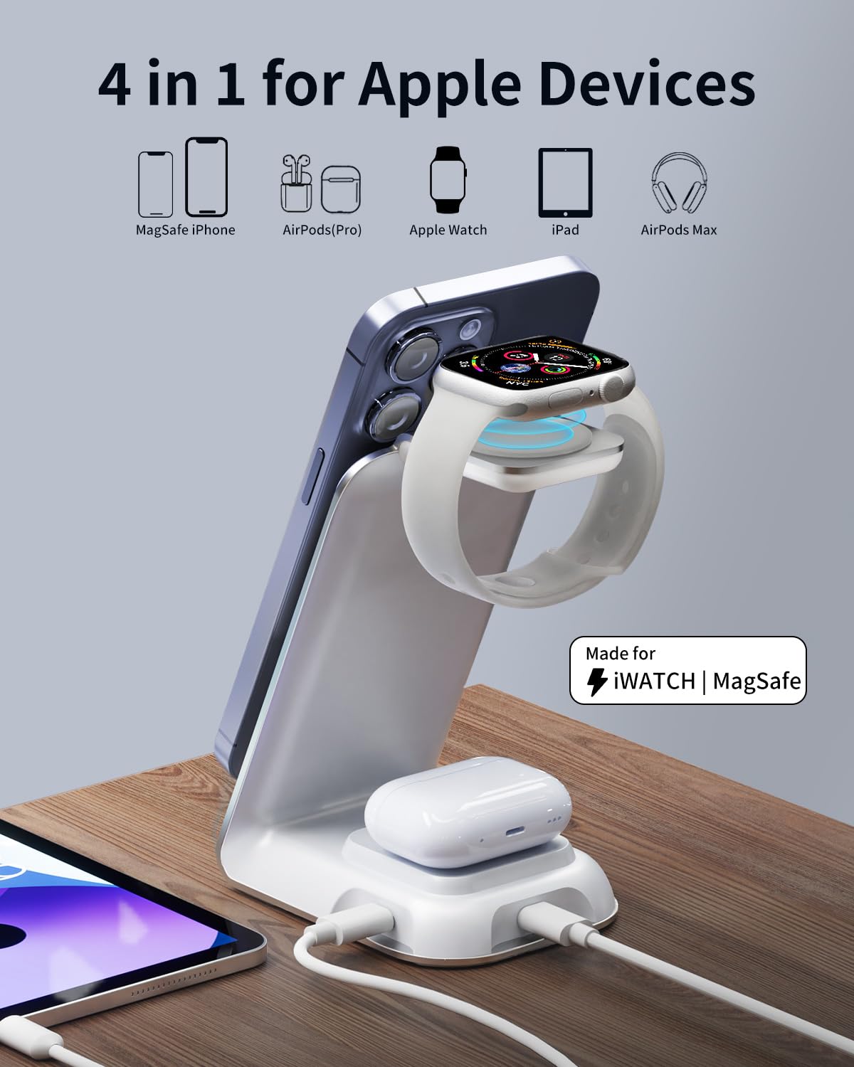 4-in-1 Wireless Charging Station for Apple Devices