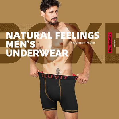 Natural Feelings Boxer Briefs Mens Underwear Men Pack Soft Cotton Open Fly Underwear S