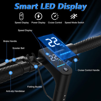 MAXSHOT Folding Electric Scooter with Long Range