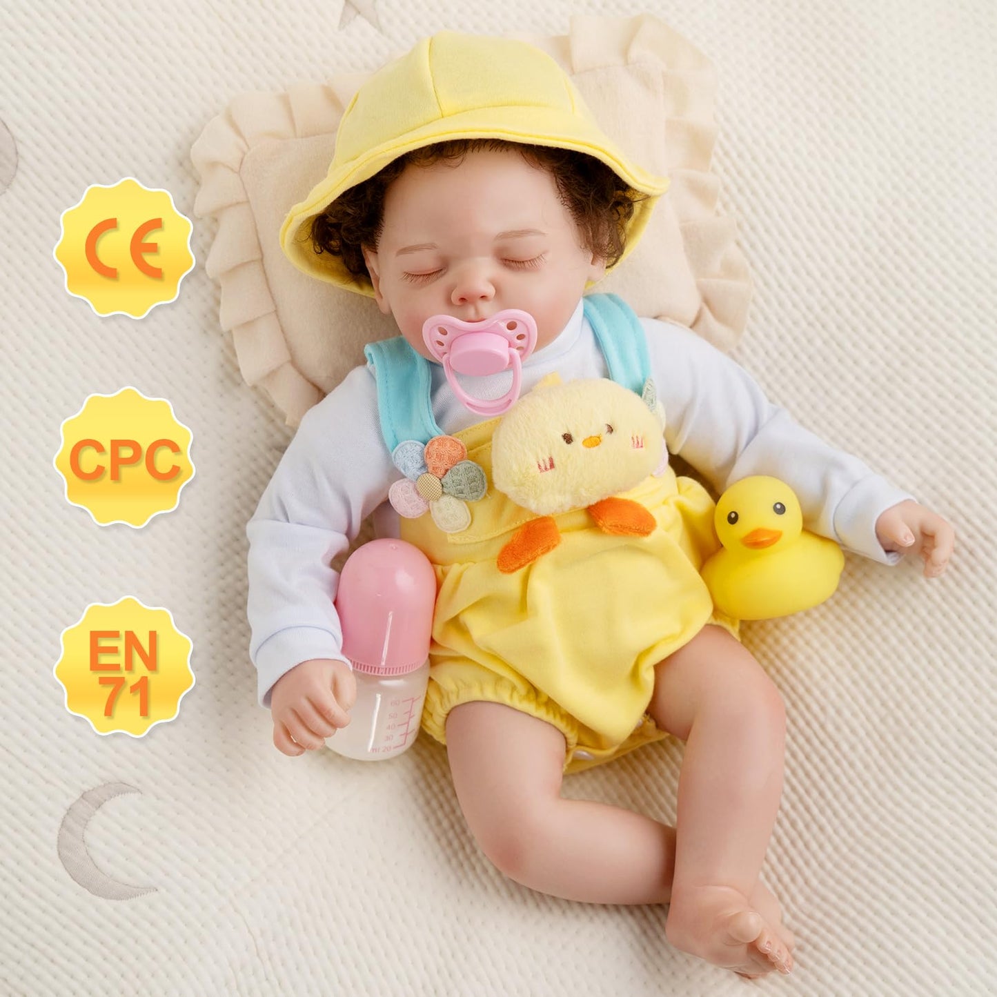 Lifelike 18-Inch Reborn Baby Doll with Accessories