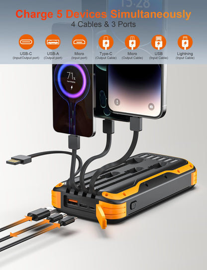 40000mAh Solar Power Bank with Fast Charging