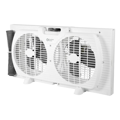 Comfort Zone 9-Inch Dual Window Fan with Exhaust