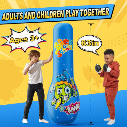 Inflatable Kids Punching Bag for Ages 3-12