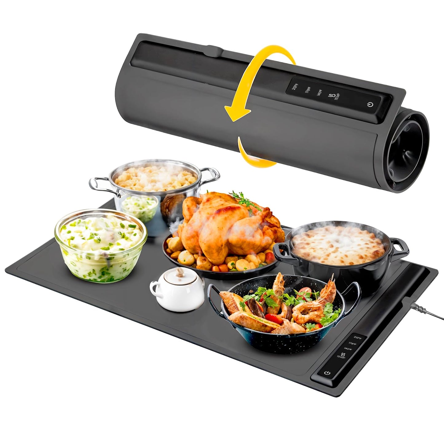 Portable Electric Food Warming Tray for Parties