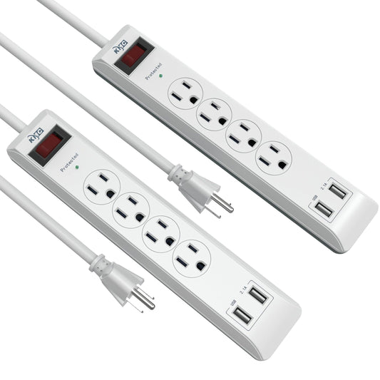 2 Pack KMC Surge Protector Power Strip with USB