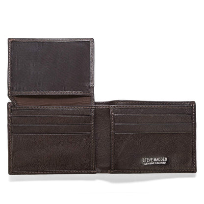 Steve Madden Men's Extra Capacity Leather Wallet