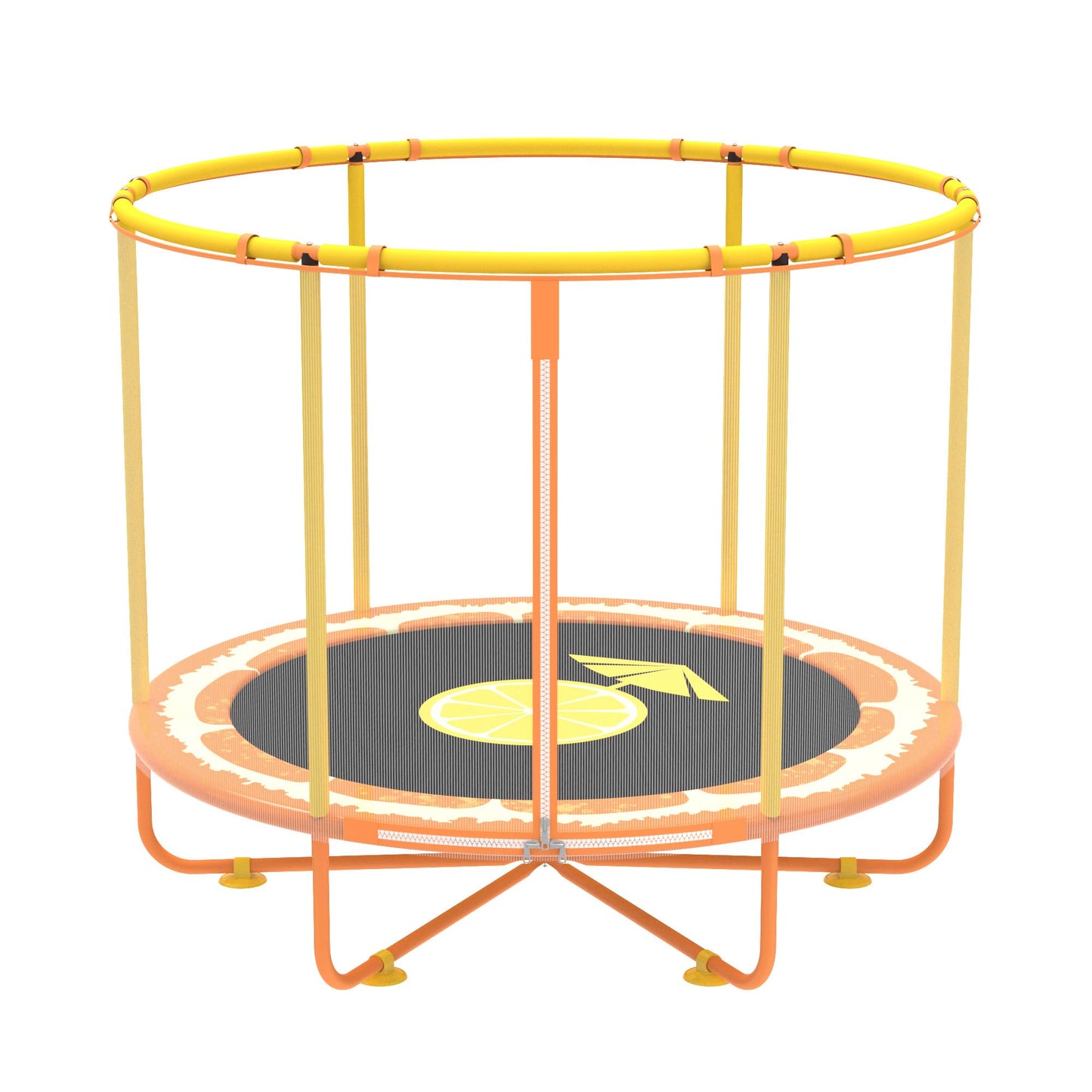 Trampolines for Kids Toddler Trampoline Indoor Trampoline for Kids 2-5 Small with Enclosure Net Foam Bar Handrail Outdoor Back Yard Gifts for Toddlers Boys Girls 5FT Orange