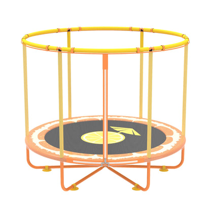 Trampolines for Kids Toddler Trampoline Indoor Trampoline for Kids 2-5 Small with Enclosure Net Foam Bar Handrail Outdoor Back Yard Gifts for Toddlers Boys Girls 5FT Orange