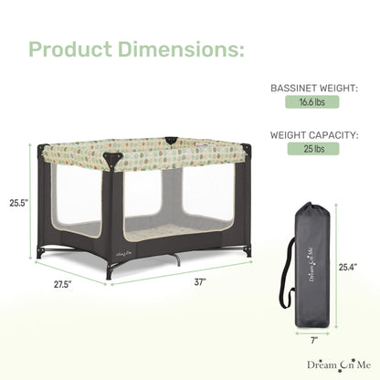 Dream On Me Portable Baby Playard with Mat