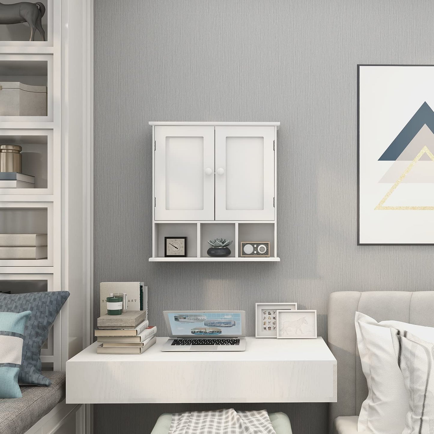 Bathroom Wall Cabinet with Adjustable Shelves