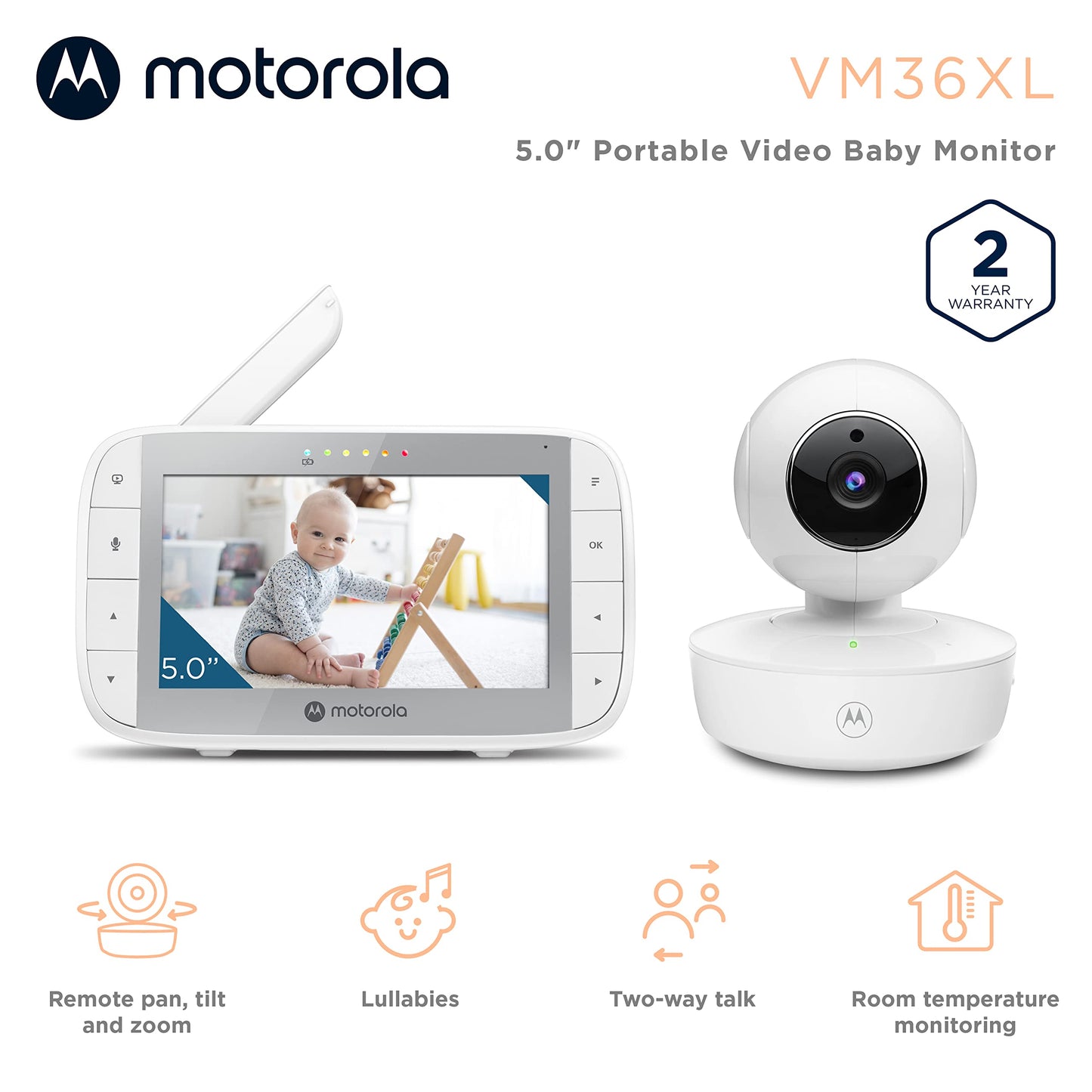 Motorola Nursery Video Baby Monitor with 5" Screen