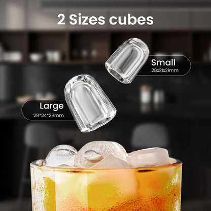 AGLUCKY Portable Ice Maker with Self-Cleaning