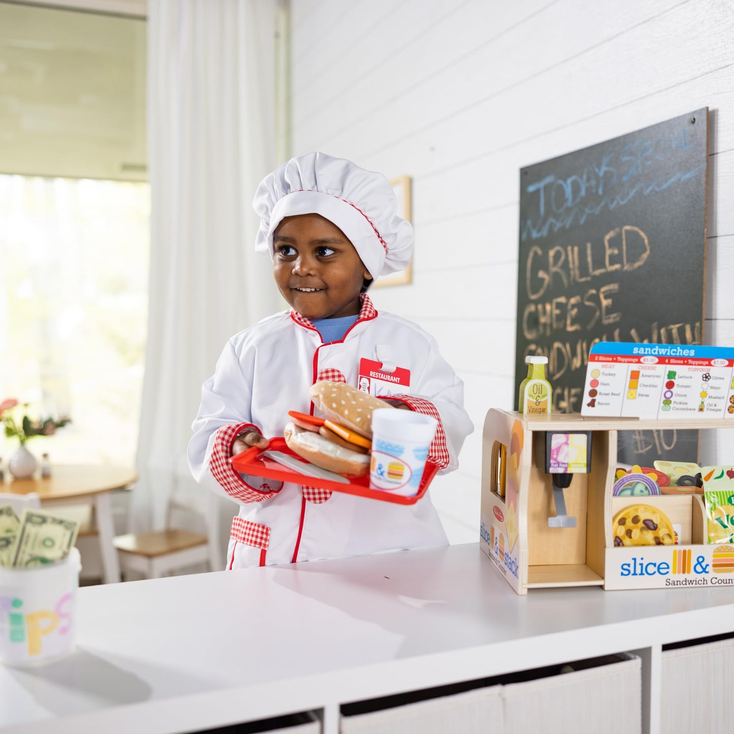 Melissa & Doug Wooden Sandwich Counter Play Set