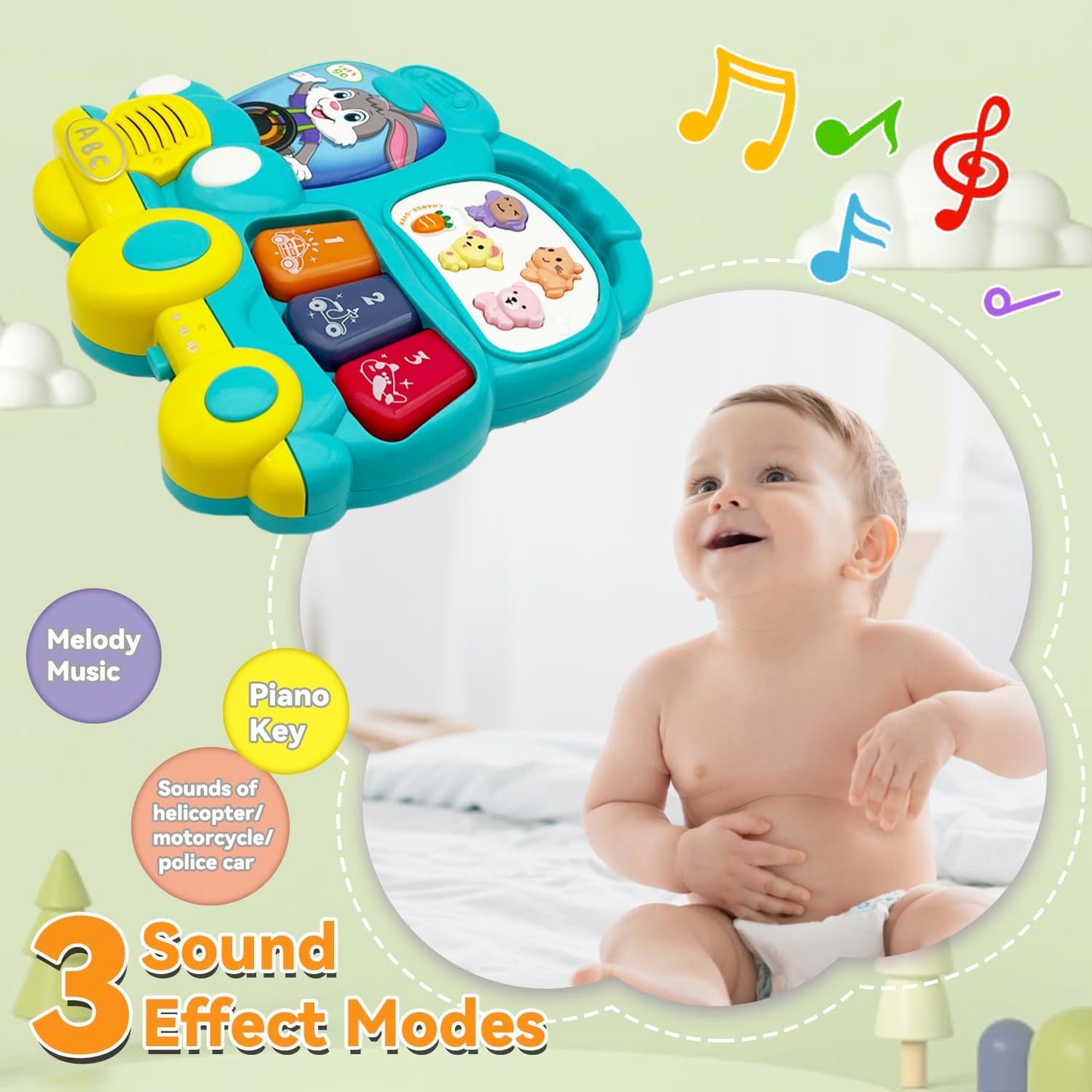 Baby Music Piano Toy for Infants 12-36 Months