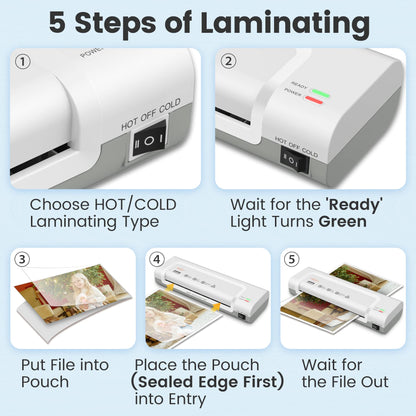 Laminator Machine,VidaTeco 9-inch Thermal Laminator with Laminating Sheets 20 pcs,Laminating Machine with 2-Min Faster Preheat,Small Personal Lamination Machine with Patented Roller for Teacher,Home