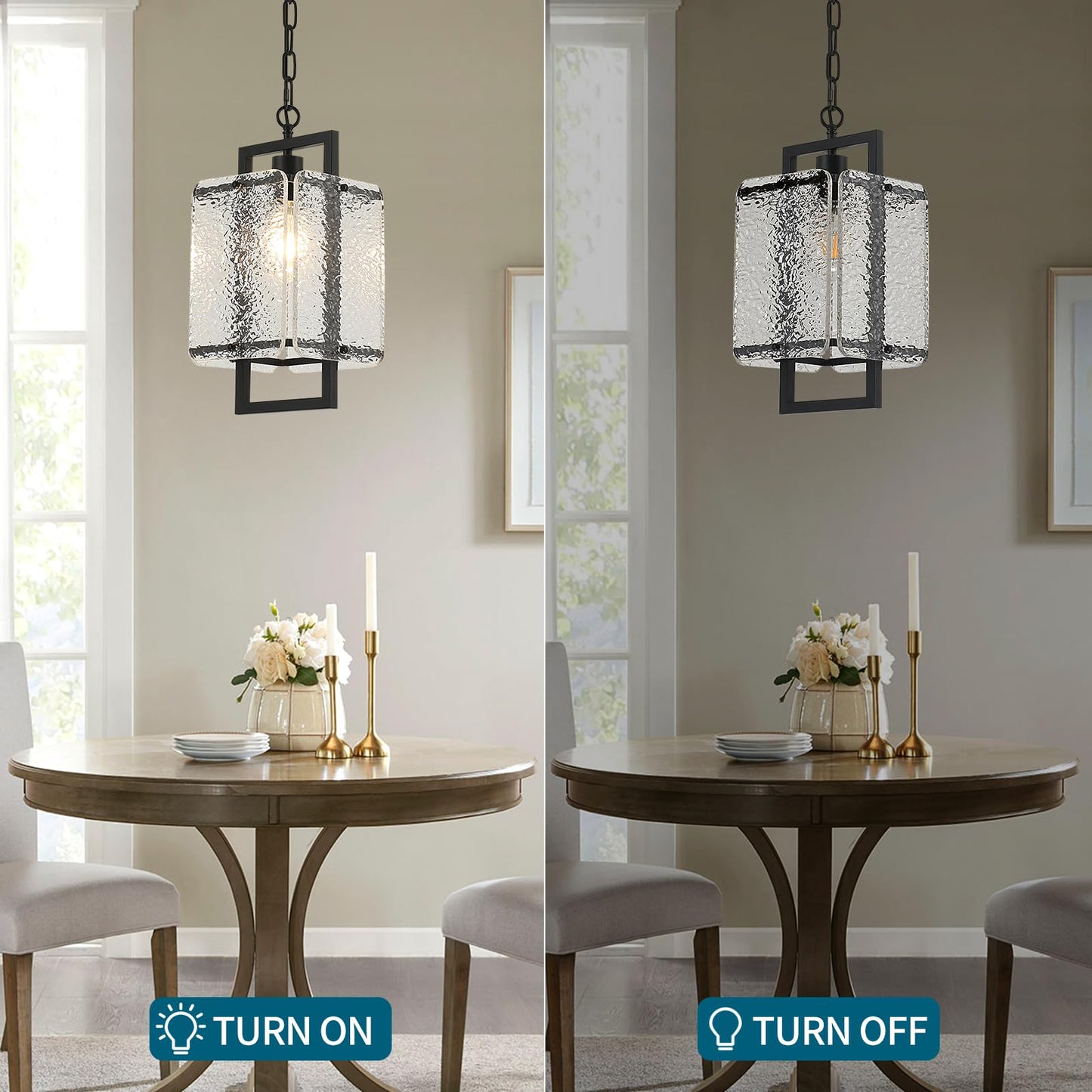 ECOBRT Black Crystal Chandelier for Modern Spaces
