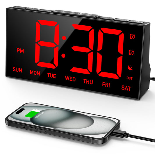 GOLOZA Digital Alarm Clock with USB Port