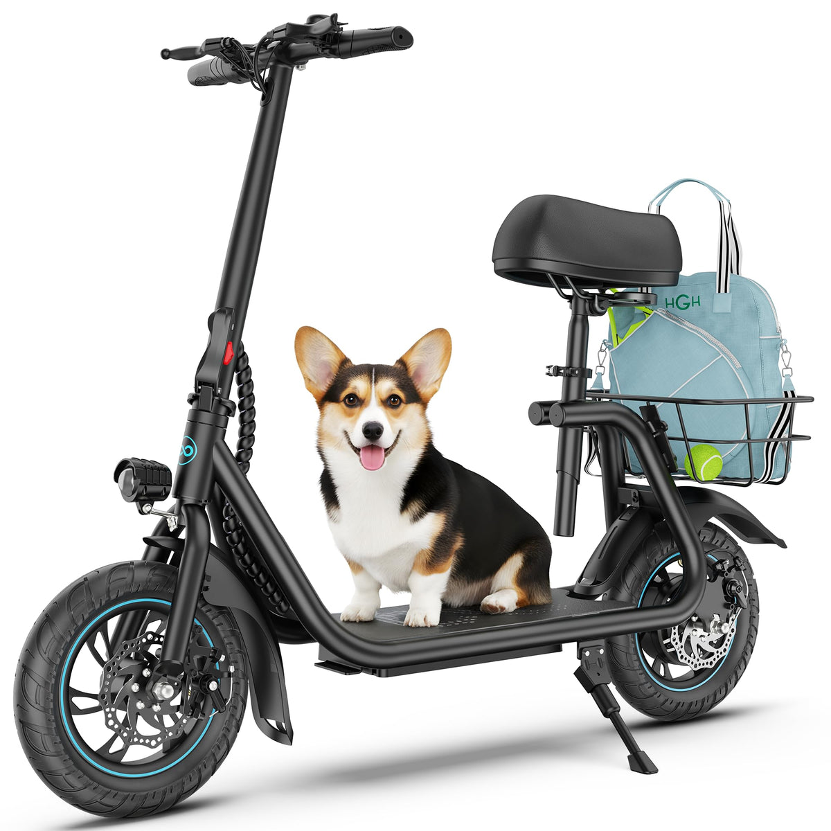 Gyroor 450W Folding Electric Scooter with Seat