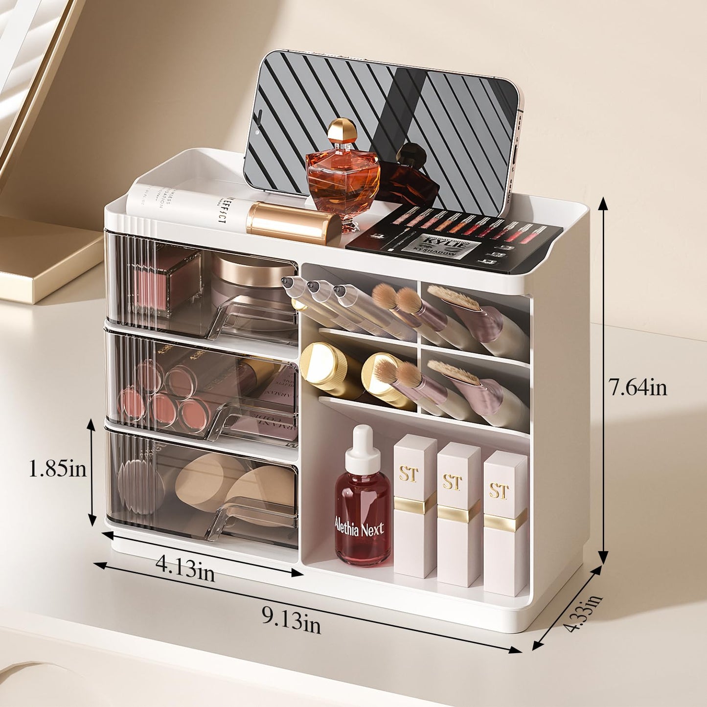 Makeup Organizer with Drawers for Vanity Storage