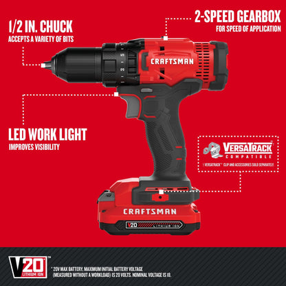 Craftsman 1/2 Inch Cordless Drill/Driver Kit