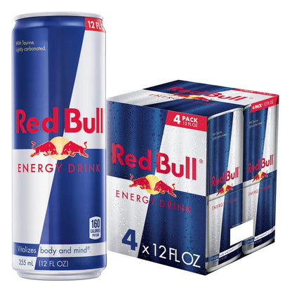 Red Bull Energy Drink, 114mg Caffeine, 4-Pack