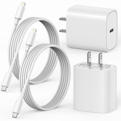 Anseip Charger USB C Wall Charger Block Compatible for Apple 14/13/ 12/11/XR/iPad USB C to Lightning Cable 6FT 20W PD Fast Charging