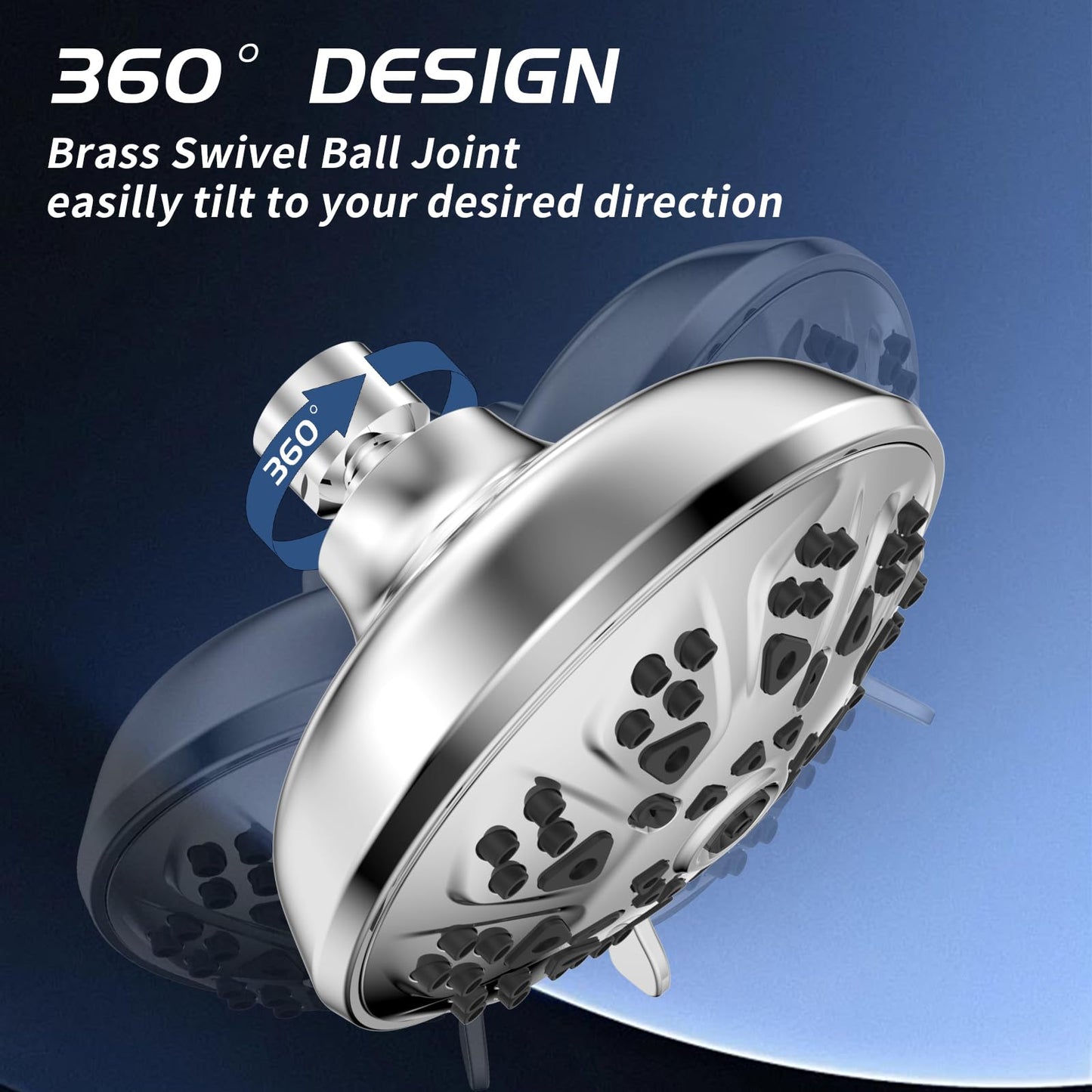 10-Setting High Pressure Shower Head