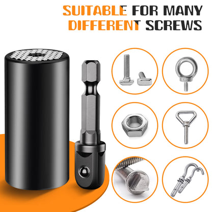 Stocking Stuffers for Men Adults,Super Universal Socket Tools Gifts for Men,Mens Christmas Gifts,Cool Stuff Gadgets for Men Dad Husband Boyfriend Him,Tools Socket Set with Power Drill Adapter(7-19 MM)