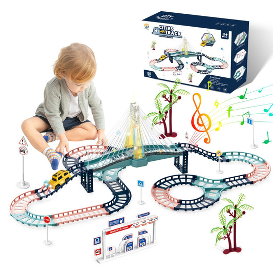 PIXATA Electric Slot Car Track Set for Kids