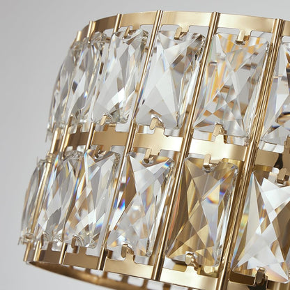 Modern Crystal Semi Flush Mount Ceiling Light