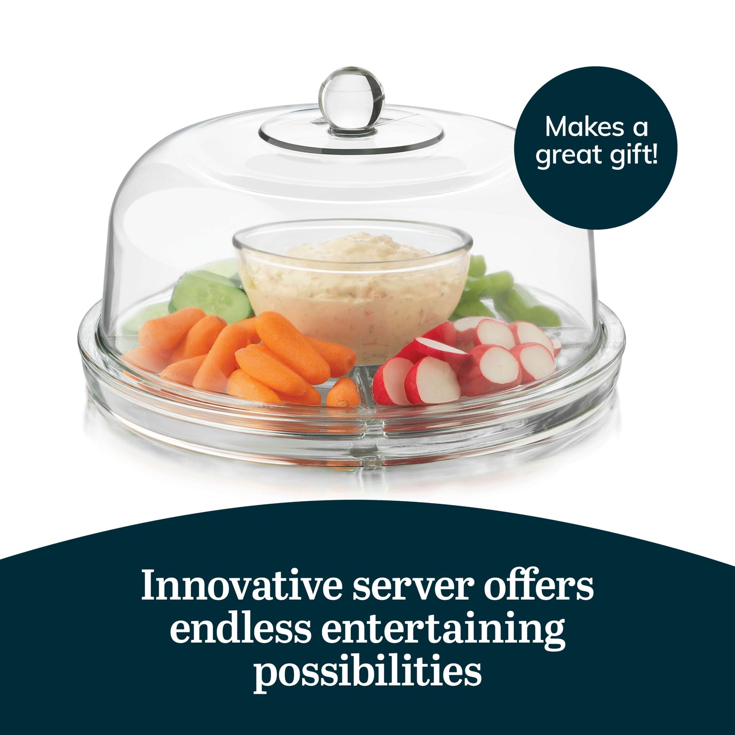 Libbey 6-in-1 Multiuse Glass Serving Bowl