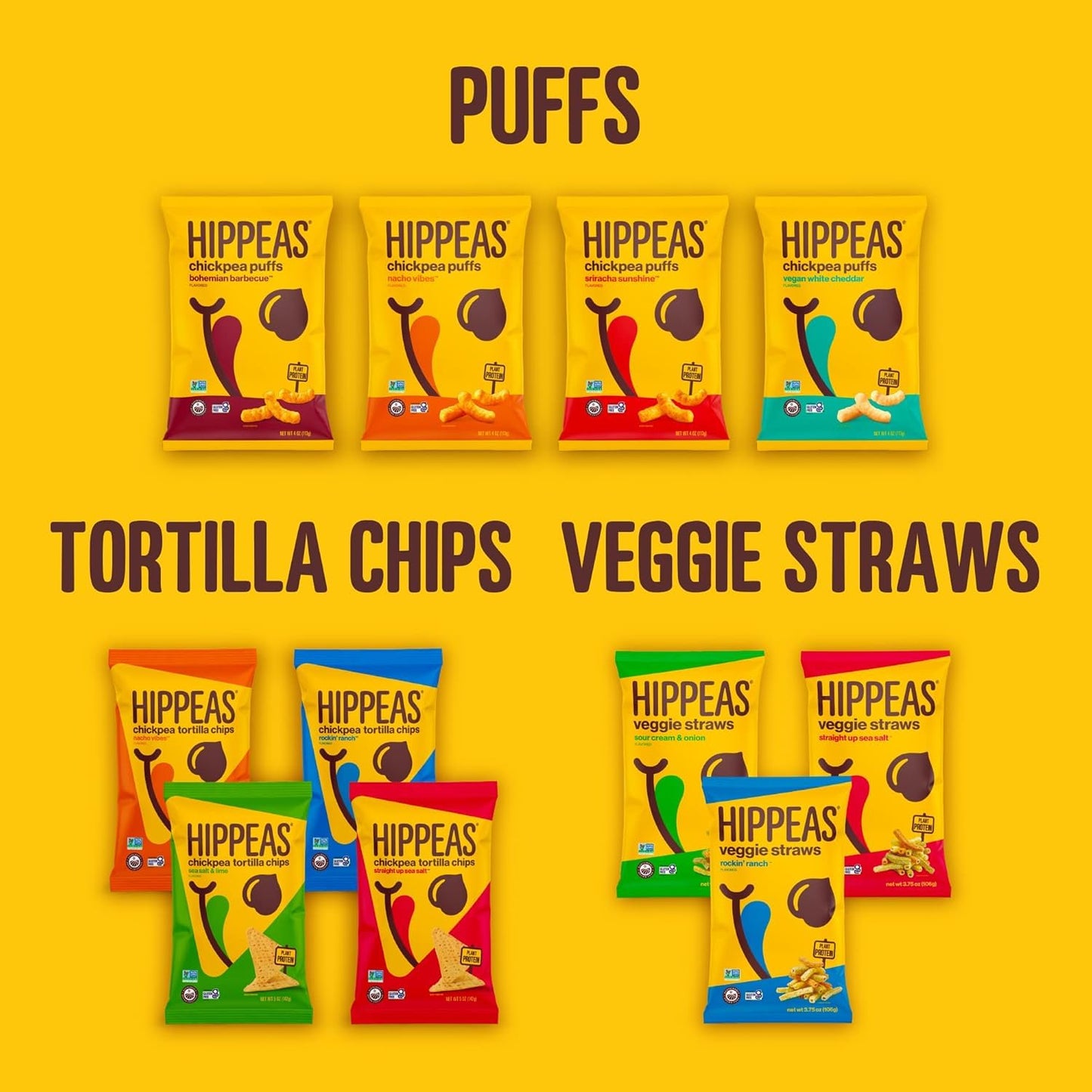 30 Pack HIPPEAS Cheezy Chickpea Puffs Snacks