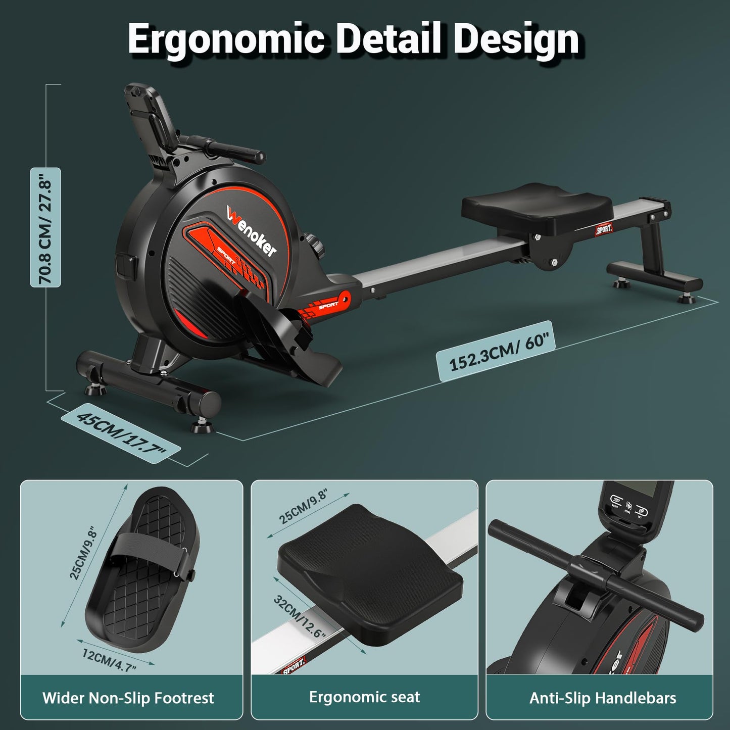 Rowing Machine,Wenoker Magnetic Rower Machine