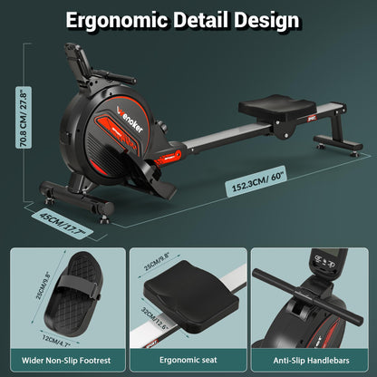Rowing Machine,Wenoker Magnetic Rower Machine