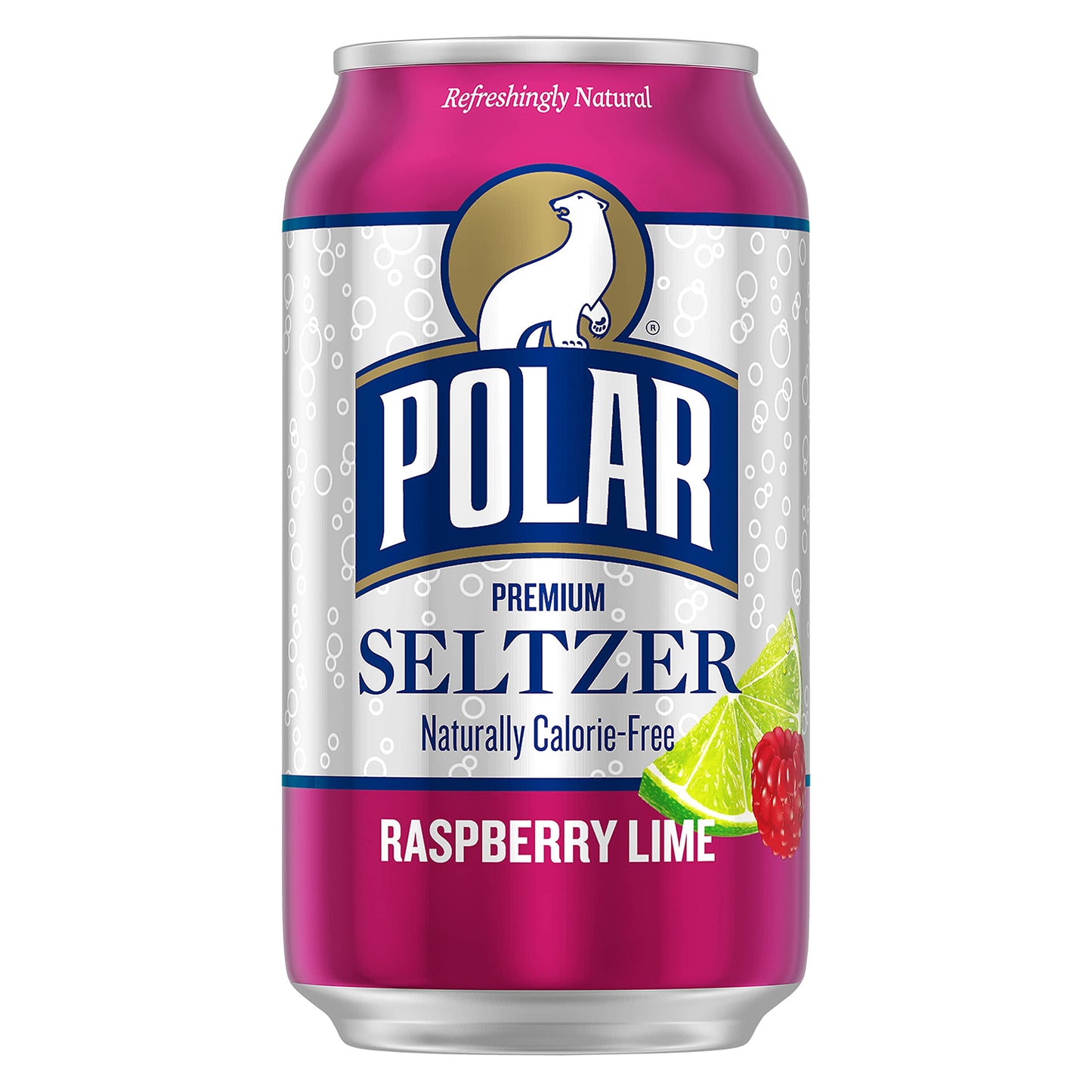 Polar Seltzer Water Raspberry Lime, 12 fl oz cans, 18 pack