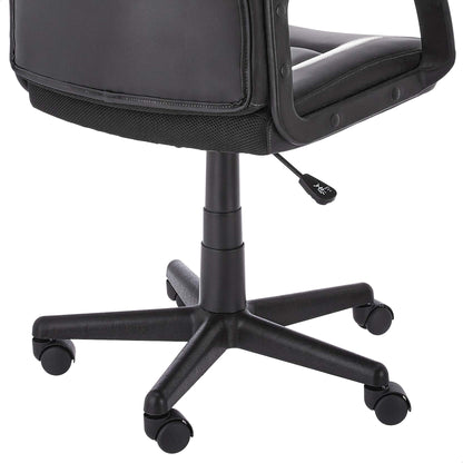 Amazon Basics Racing/Gaming Chair - Faux Leather, 22.6"D x 25.2"W x 44.1"H, White