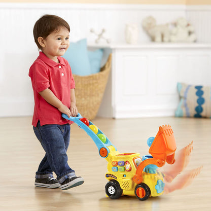 VTech Pop-a-Balls Push & Pop Bulldozer,Yellow